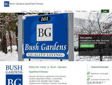 Tablet Screenshot of bushgardensapartments.com